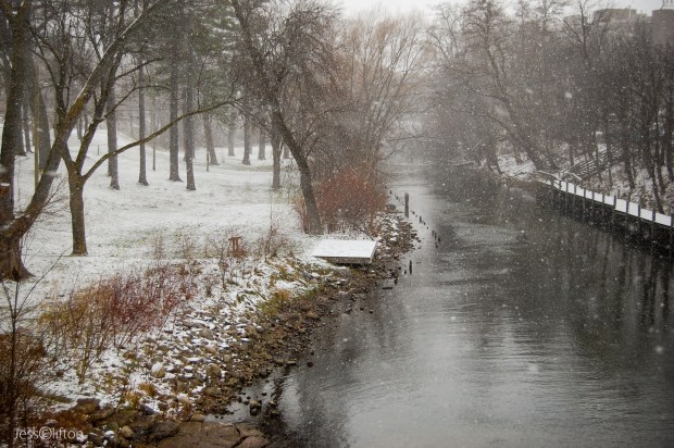 Boardman River Snowing
