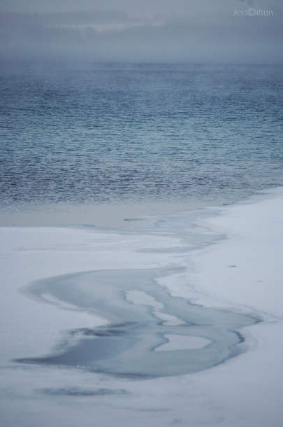 Blue Water Snow Fog