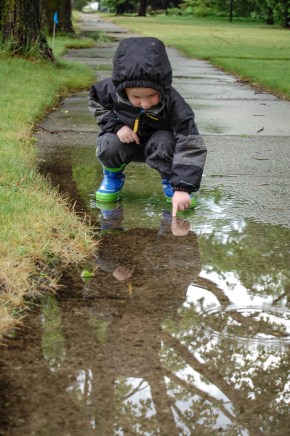Child & Rain Puddle