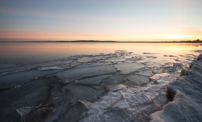 Lake Ice at Sunrise